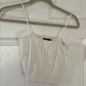Brandy Melville Cream Cable Knit Camisole